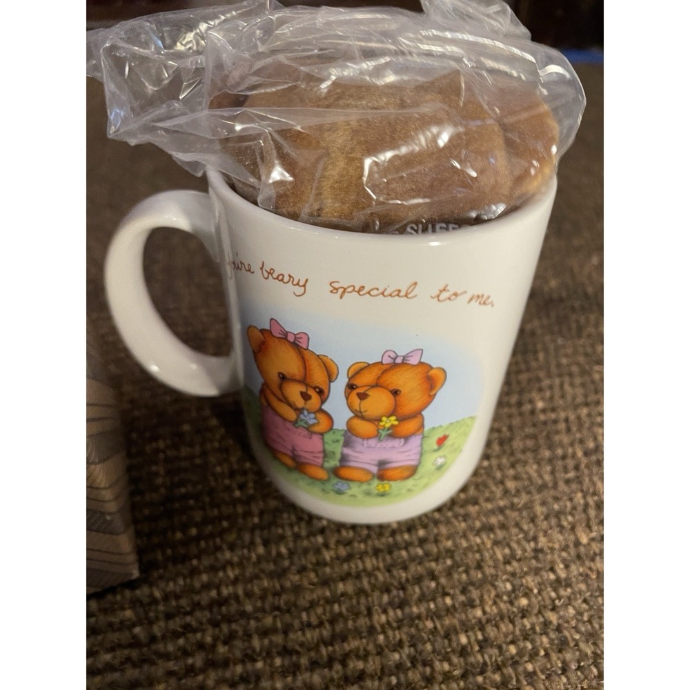 Avon Gift Collection Teddy Bear Hug Mug Set w Plush Bear Vintage Special Person - Picture 2 of 7